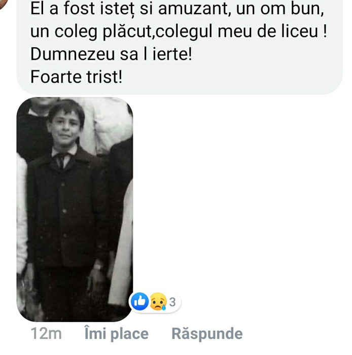 Unul dintre colegii lui Laurențiu a făcut tristul anuț