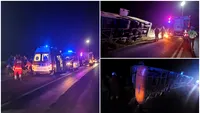 Planul Roșu de intervenție, activat după ce un autocar cu peste 80 de pasageri s-a răsturnat la Hârșova. O tânără însărcinată a ajuns la spital