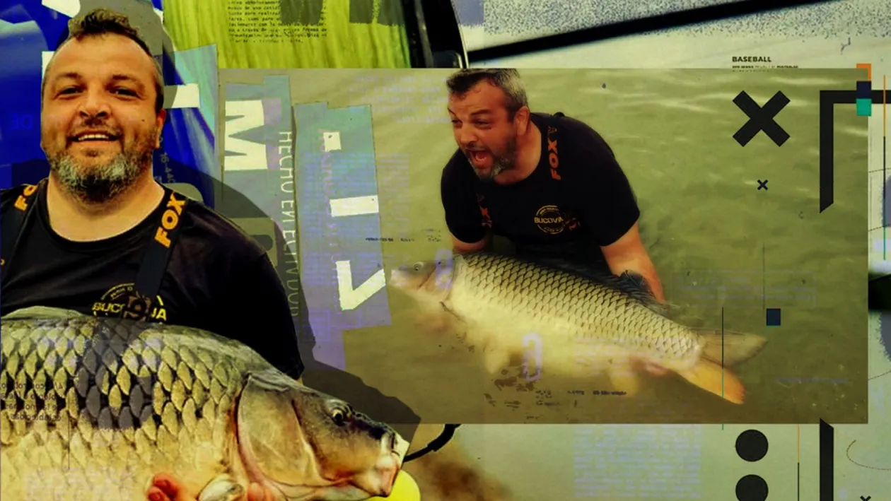 El este pescarul care s-a bătut cu cel mai mare ”monstru” din România. L-a învins după o oră și... Stă mai bine într-o poză decât în farfurie”