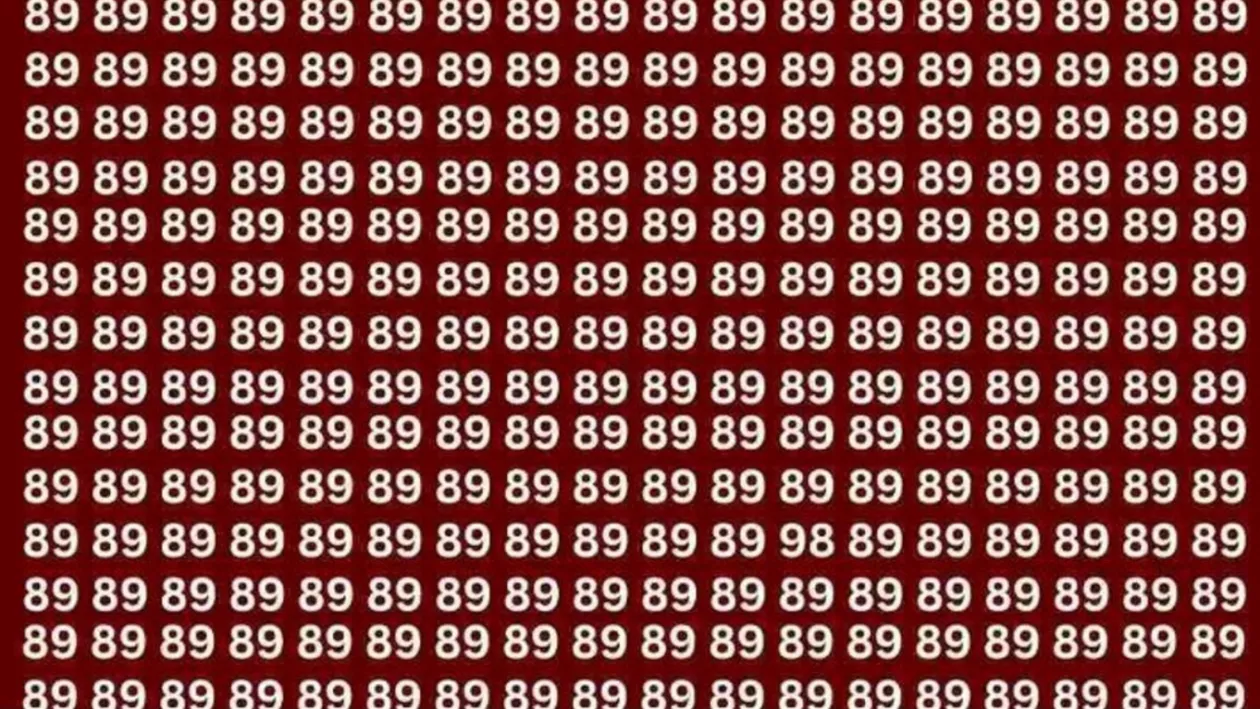 Iluzia optică ce te va pune pe gânduri | Ai doar 5 secunde la dispoziție să găsești numărul 98