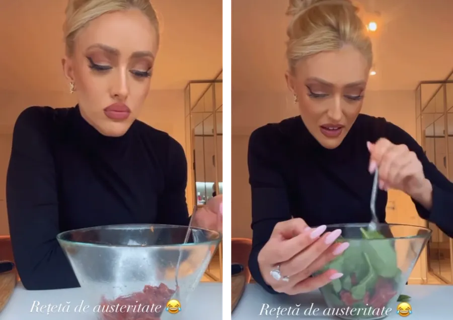 Iuliana Pepene mănâncă carne crudă.