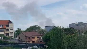 Incendiu uriaș în București! Imagini cutremurătoare realizate în urmă cu câteva minute