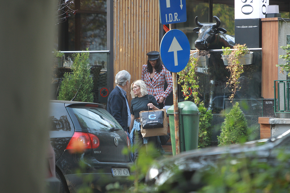 Gina Pistol și amica ei părăsesc terasa