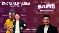 RAPPA și Kamara vin la EXCLUSIV RAPID marți, 26 decembrie, de la ora 21.00