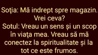 BANC | Mă îndrept spre magazin. Vrei ceva?”