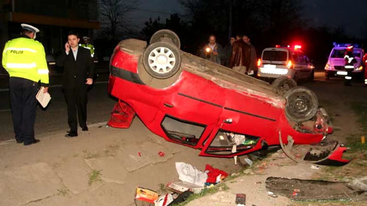 Trei raniti intr-un accident rutier produs de un sofer brailean beat!