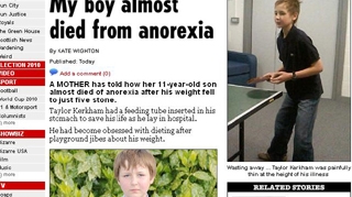 Anorexic la 11 ani: "Refuzam sa ma spal! Credeam ca si sapunul are calorii!"