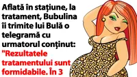 BANC | Aflată în stațiune, la tratament, Bubulina îi trimite lui Bulă o telegramă