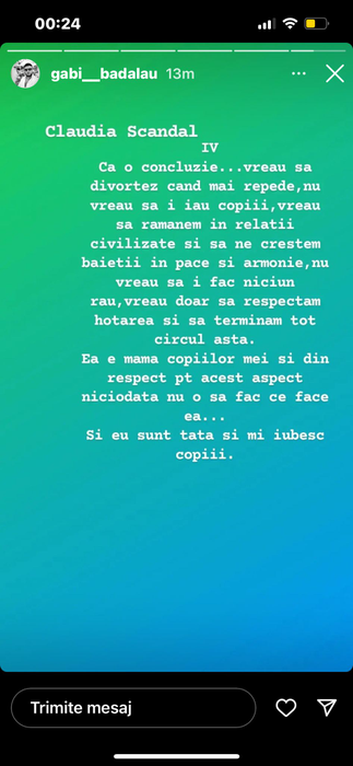 ”Telenovela” Claudia Pătrașcanu-Gabi Bădălău continuă! Reacția bărbatului la acuzațiile dure aduse de artistă