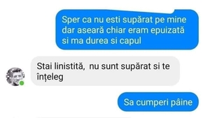 BANC | "Sper că nu ești supărat pe mine, dar aseară chiar mă durea capul"