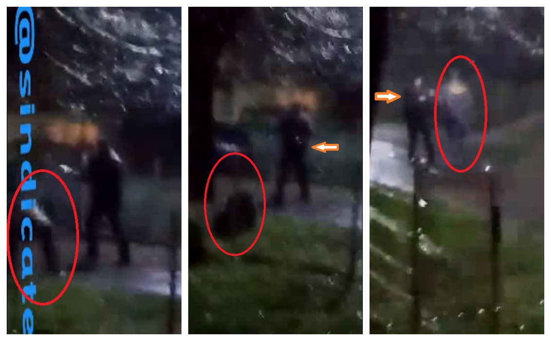 Focuri de armă la o secție de votare din Prahova! Un polițist a fost filmat în timp ce împușcă doi dintre bărbații care l-au atacat