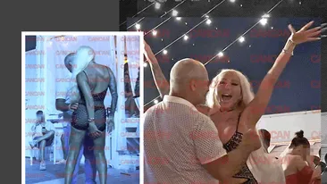 Soția lui Romeo Dunca a șocat, din nou, audiența în club: ținută bombă, dansuri lascive și țipături! Abia și-a strunit ”pantera”!