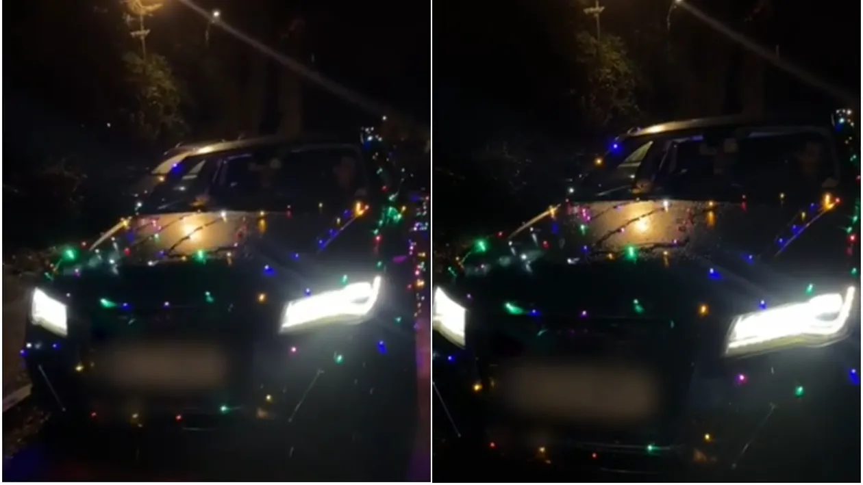 Ce a putut să pățească un tânăr din Argeș după ce și-a împodobit mașina cu luminițe de Crăciun. Oamenii legii au intervenit imediat!