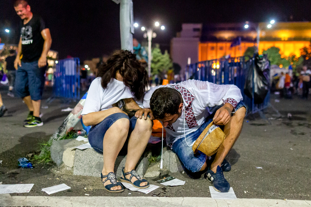 Incidente la protestul diasporei, in Bucuresti, Vineri, 10 August 2018. Inquam Photos /