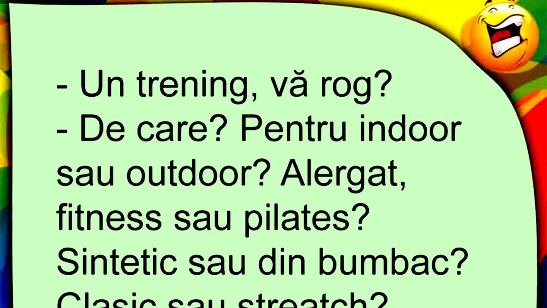 BANC | "De care trening doriți?"