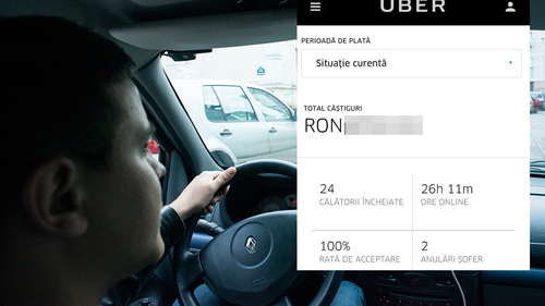 "Am rupt normele". Câți lei a câștigat un șofer de Uber din București în 26 de ore și 11 minute