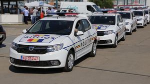 FOTO. Poliția română a prezentat mașinile în care vor sta arestații. Cum arată și ce dotări au noile Dacia Logan