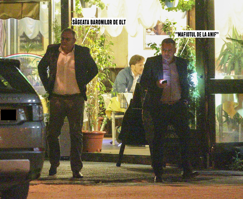 Deputatul Marius Iancu și președintele ANIF (Agenția Națională de Îmbunătățiri Funciare), Florin Ionuț Barbu, zis ”Busi”, la Trattoria Adagio