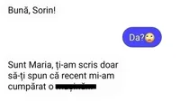 Bancul zilei. Sunt Maria, ţi-am scris doar să-ţi spun că recent mi-am cumpărat o...