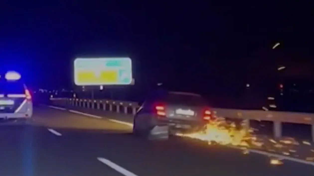 Un român, tras pe dreapta de poliție, după ce a condus 33 de km în condiții ireale. Care a fost adevăratul motiv