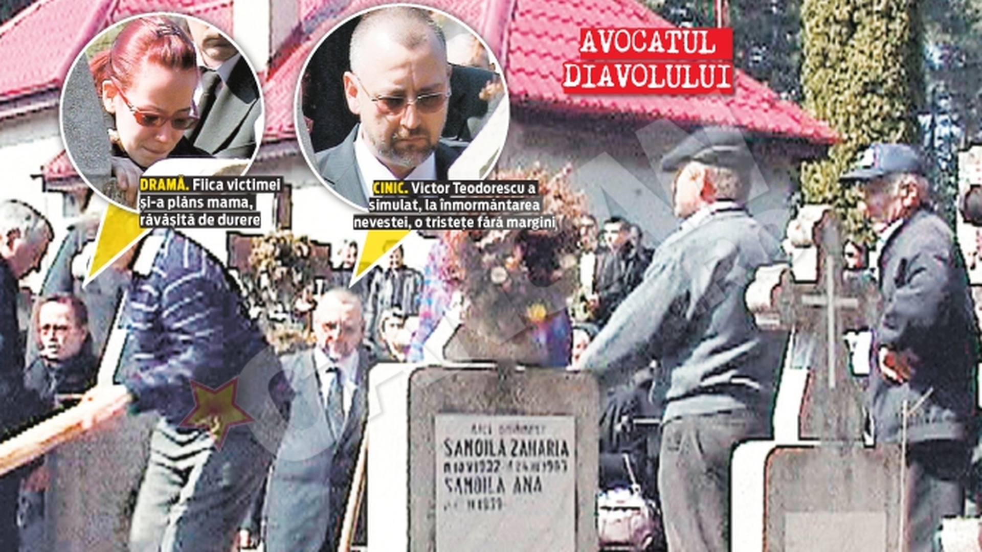Cum a jucat Victor Teodorescu la groapa nevestei! Distrus la mormantul sotiei, desi el l-a platit pe ucigas