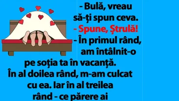 Cel mai tare banc cu Bulă | M-am culcat cu soția ta în vacanță!