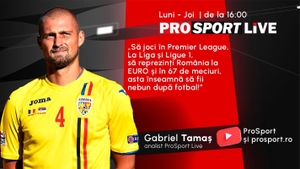 Primele două surprize la ProSport Live: Gabriel Tamaș este analistul emisiunii și vom fi în direct pe Prima Sport! Începem în forță astăzi, de la 16:00!