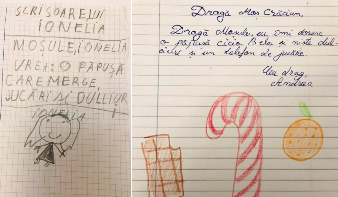 Emoționant! Ce își doresc copiii din satele sărace de la Moș Crăciun: „Niște dulciuri și ceva de mâncare”. FOTO