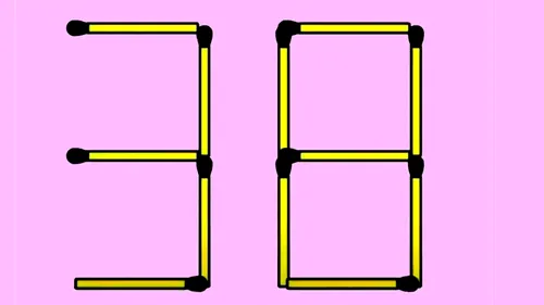 Test IQ exclusiv pentru genii | Formați cel mai mare număr posibil din 38, mutând 2 chibrituri