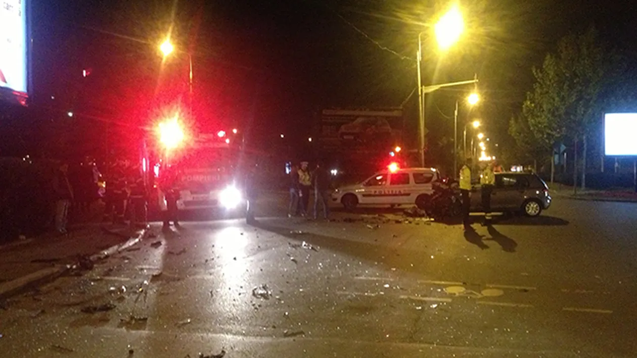 Grav accident de circulatie, in Capitala! Mai multe ambulante s-au deplasat la fata locului