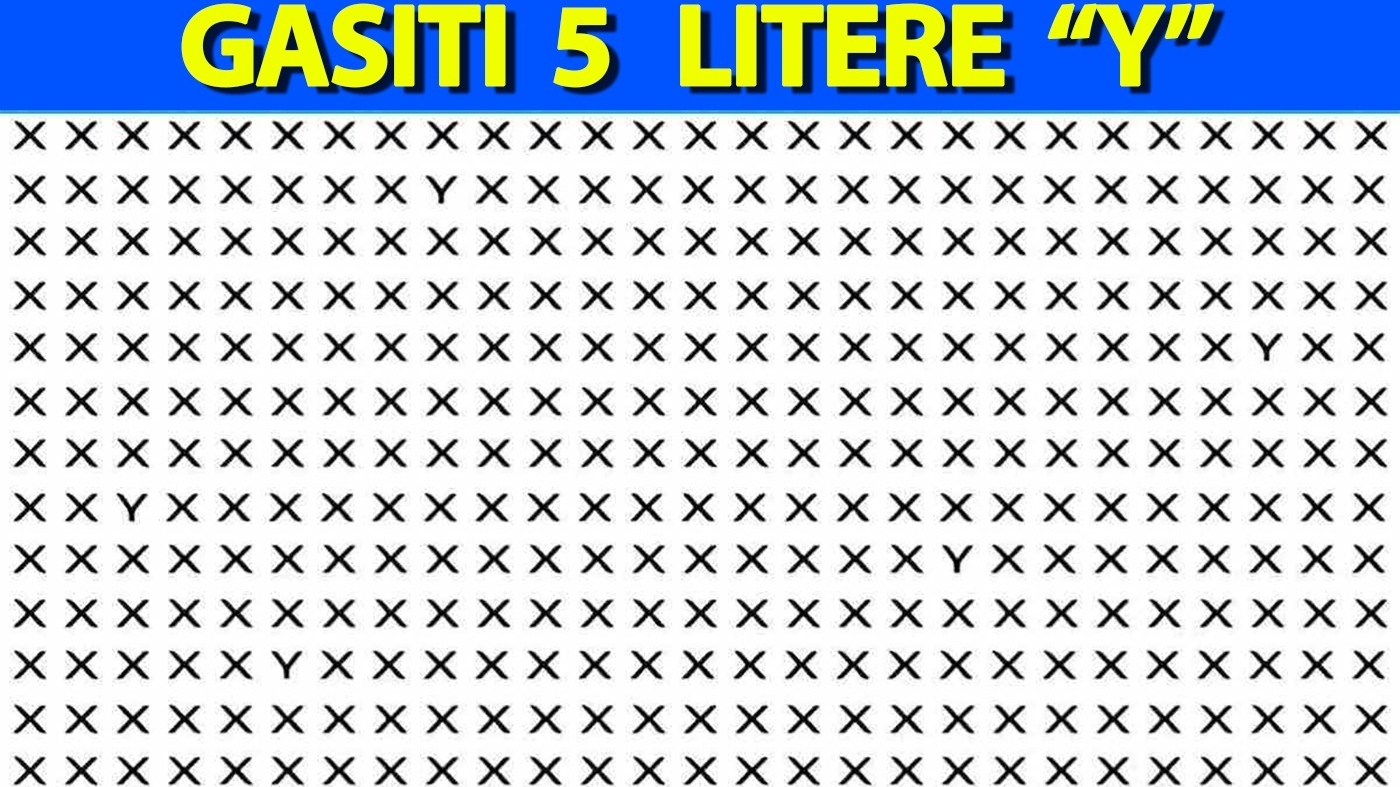 Test de perspicacitate | Găsiți 5 litere "Y" în maximum 5 secunde