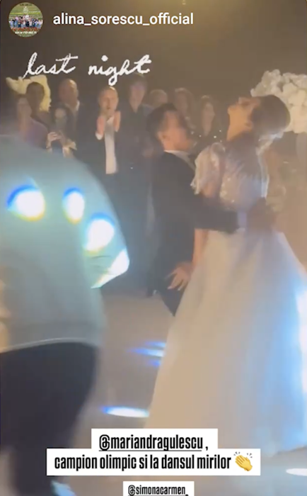 Marian Drăgulescu și Simona s-au căsătorit! Ce rochii a ales să poarte soția gimnastului