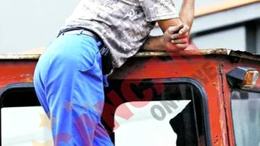 Dorel, sedinta foto pe santier