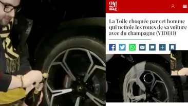 Victoraș Micula a apărut în presa internațională cu filmulețul în care spală roțile mașinii cu șampanie scumpă