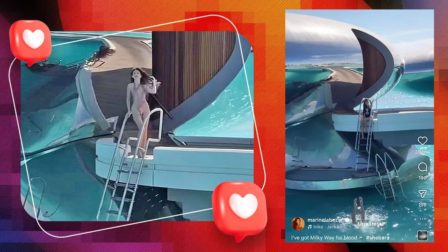 Valerie Lungu (stânga) a ales aceeași locație cu Marinela Bezer (dreapta)-sursa- social media