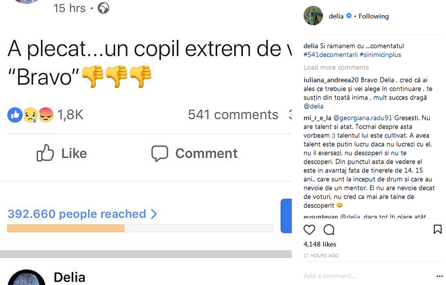SCANDAL la X FACTOR, după eliminarea Teodorei! ce reproşuri aduce Delia şi pe cine învinuieşte de plecarea preferatei sale