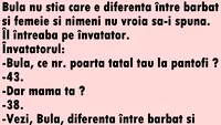 BANC | Bulă și diferența dintre bărbați și femei