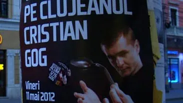Cateva ore pana la marea finala! Tot Clujul este impanzit cu afise cu Cristian Gog! Vezi cum il sustin fanii lui