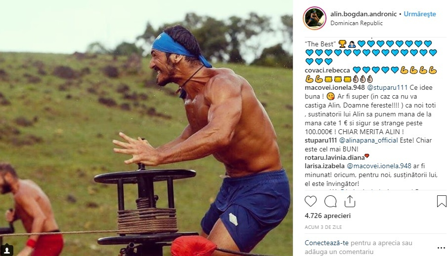 A spus-o direct! Ce mesaj a primit Alin Andronic de la fosta Războinică Alina Pană, cu puțin timp înainte de marea finală