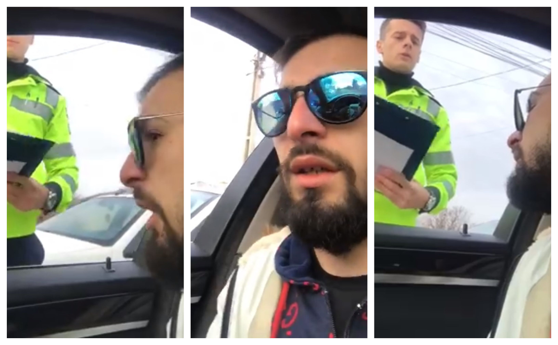 Șoferul unui BMW a vrut să-i denigreze pe polițiștii care l-au tras pe dreapta și s-a filmat. În realitate, s-a făcut de râs grav