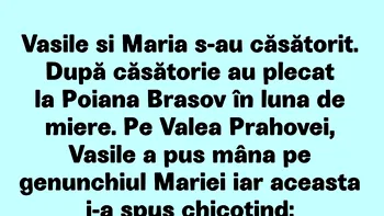 BANC | Vasile și Maria pleacă spre Poiana Brașov pentru luna de miere