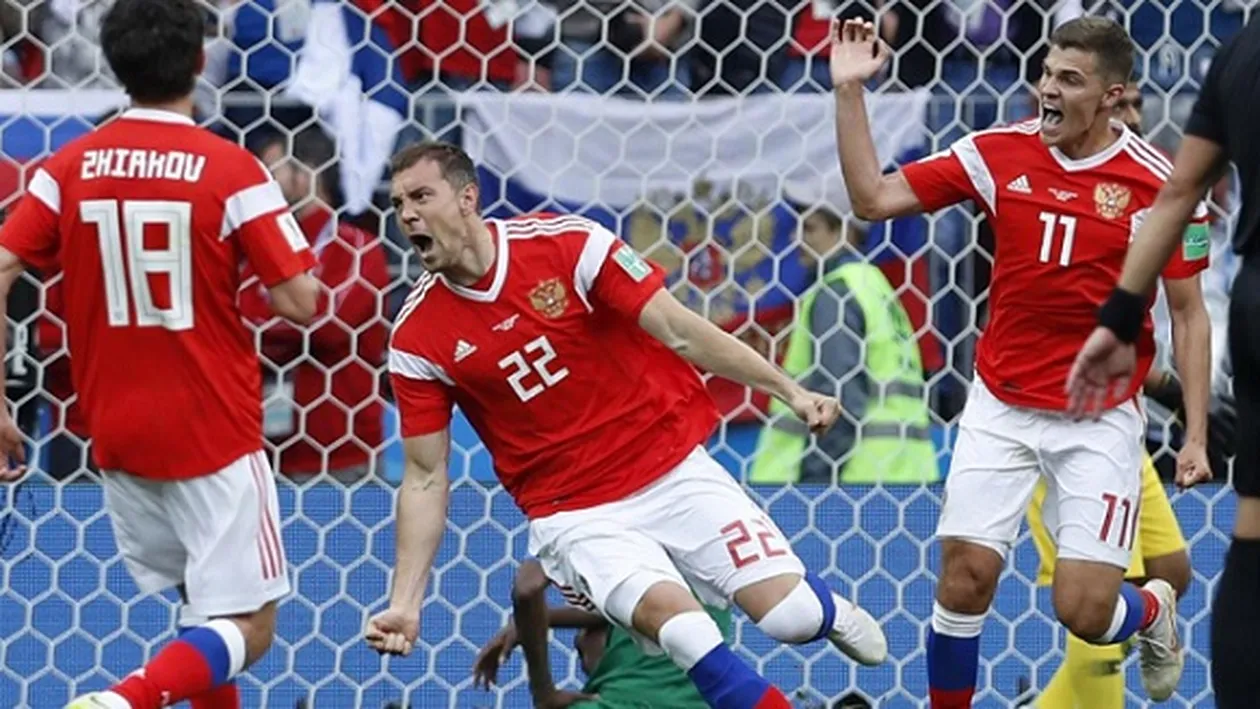 Cu Vladimir Putin în avion, rușii au fost primii calificați în optimi la Mondial!