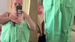VIDEO | O tânără de 27 de ani și-a comandat online o pereche de pantaloni. Când a primit coletul, să cadă din picioare