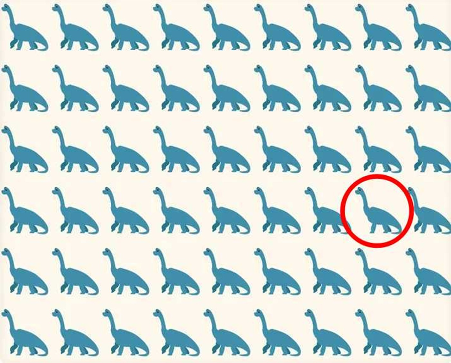 TEST IQ | Identificați singurul dinozaur diferit de toți ceilalți!