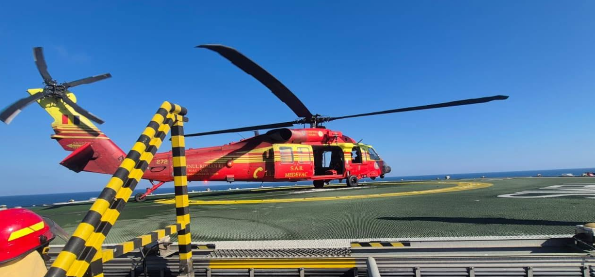 Intervenițe de urgență în Marea Neagră/ sursă foto:  Inspectoratul General de Aviație al M.A.I