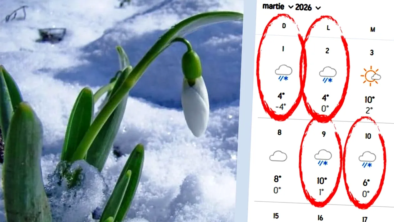 Meteorologii Accuweather au modificat prognoza: Câte zile ninge în martie, în București