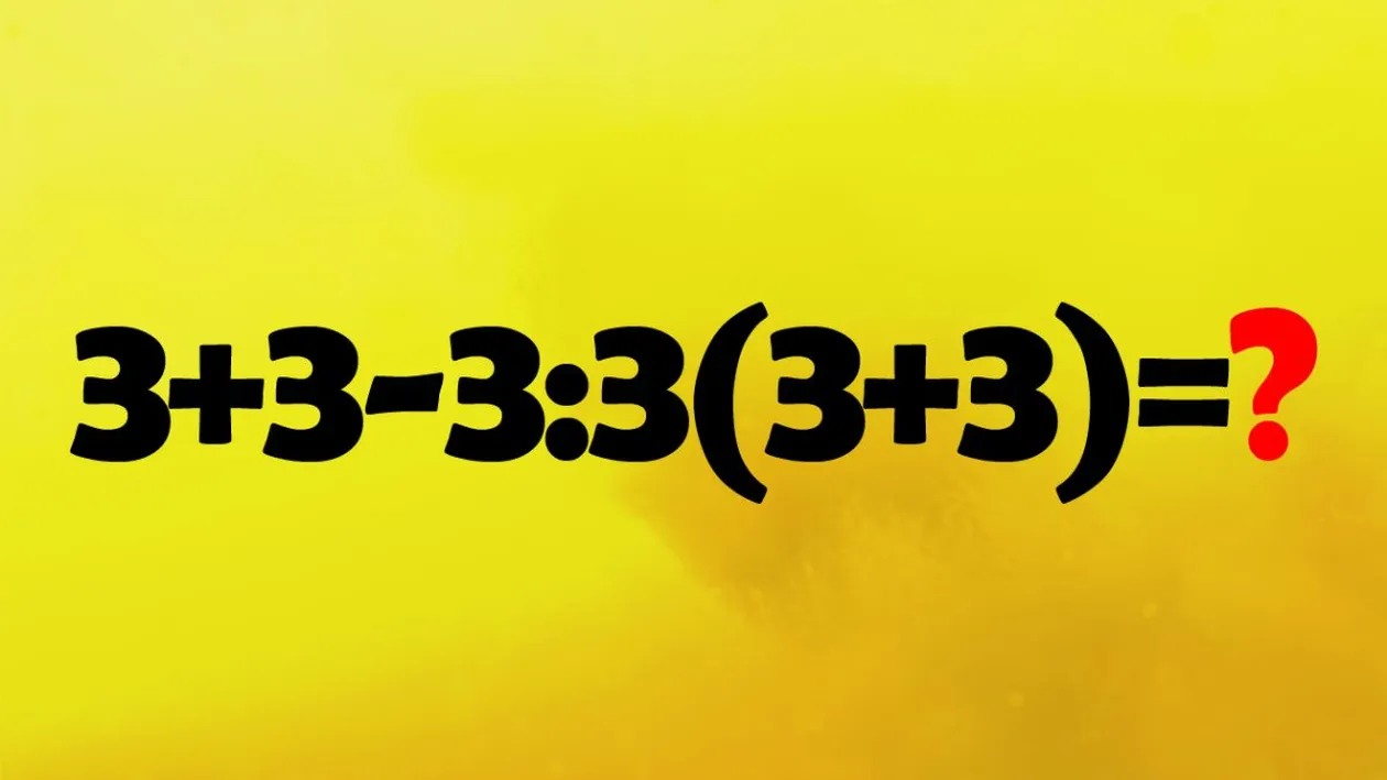 TEST IQ | Ești mai deștept decât un elev de clasa a cincea? Cât face 3+3-3:3(3+3)?