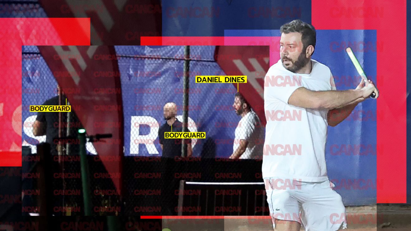Comicăria de pe lume: a jucat tenis păzit de bodyguarzi pe teren! 😂 CANCAN.RO are imagini fabuloase cu miliardarul român care-l vrea pe Federer partener la dublu