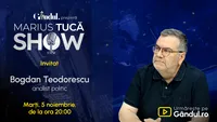 Marius Tucă Show începe marți, 5 noiembrie, de la ora 20.00, live pe Gândul. Invitat: Bogdan Teodorescu