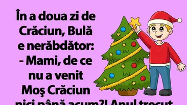 BANC | De ce nu a venit Moș Crăciun la Bulă